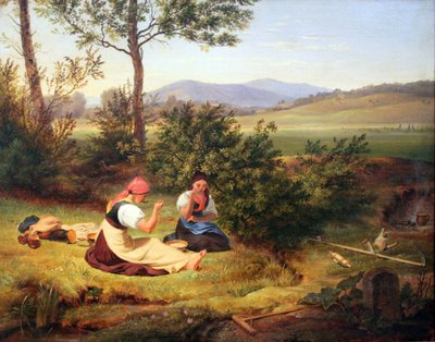 Midday Rest (Salzburg Landscape) by Friedrich Philipp Reinhold